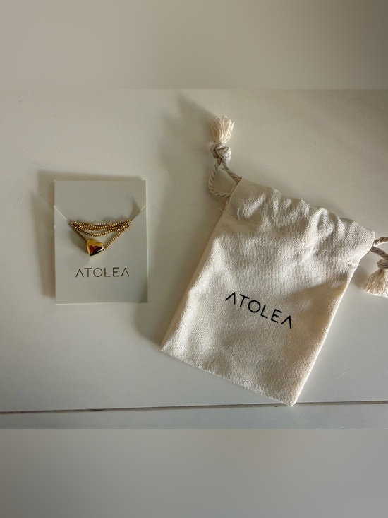 Jewelry - Atolea Gold Heart Pendant Layered Necklace - Gold Plated